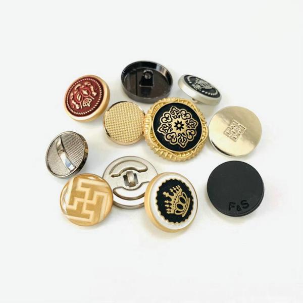 High quality Customized Engraved Debossed Emboss Logo Metal Coat Button Botones