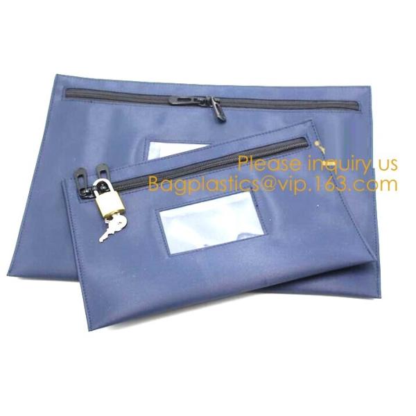 Bank Locking Document Security Bag Deposit Bank Bag Custom Multi Function Cash Money Reusable Deposit Security Locking B