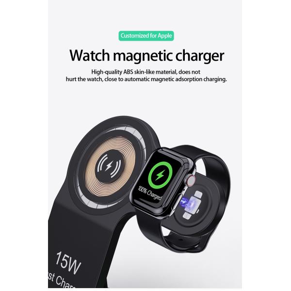 Multifunction 5V/1A Wireless Charger - 3 In 1 QI Wireless Charger