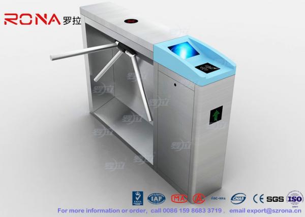 Buy Pedestrian Access Half Height Tripod Turnstile With Bar Code Ticket System at wholesale prices