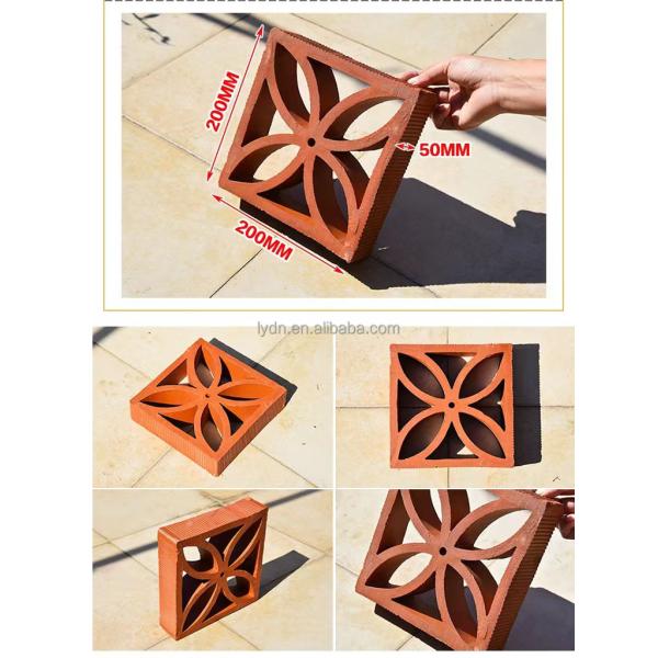 Terracotta Breeze Block Mold M Shape Wall Panel Interior Decorative Fire Bricks For Exterior Perforated Decoration Design