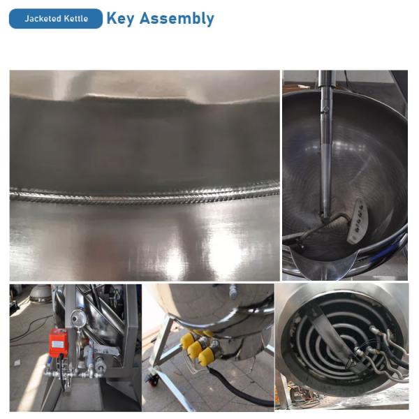 Electric Semi-automatic Planetary Stirring Jacket Kettle for Vegetable Processing Plant