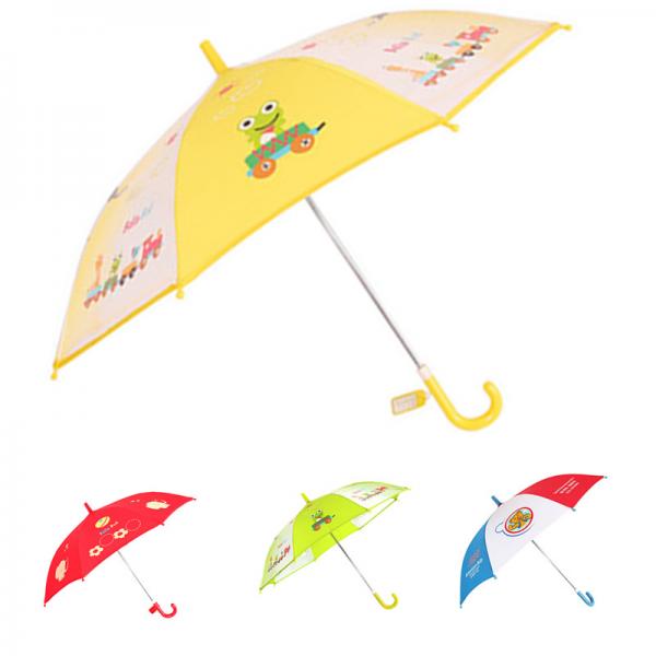 Buy Semi Automatic Custom Color Decoration Kids Rain Umbrellas With Plastic Hook Handle at wholesale prices
