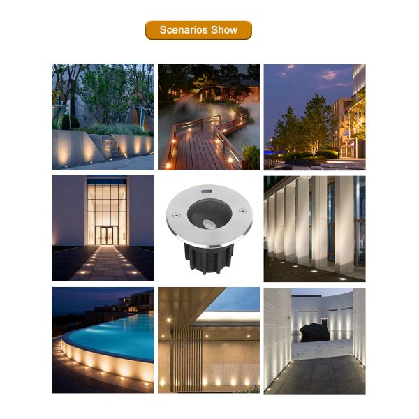Adjustable Beam Angle LED Underground Light Deep Anti-glare Recessed 4000K DIA95MM 3W CREE SMD 3535