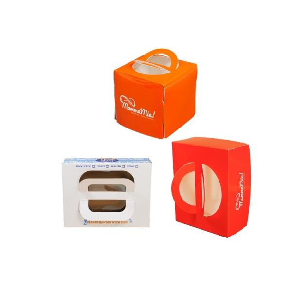 Customized logo eco-friendly foldable food grade portable cake box