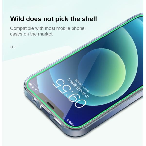 Luminous Glowing Tempered Glass Screen Protector For Iphone 12 Fluorescent Frame