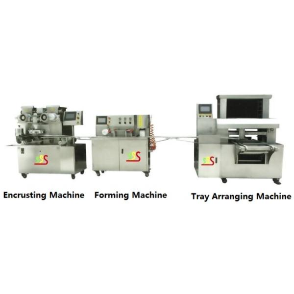 Stuffed Food Cake Auto Arranging Machine Encrusting