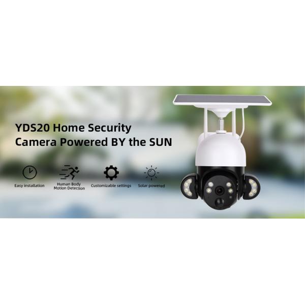 2K Solar WiFi Security Camera 4MP 6W Solar Panel Cloud Storage Solar Battery Camera