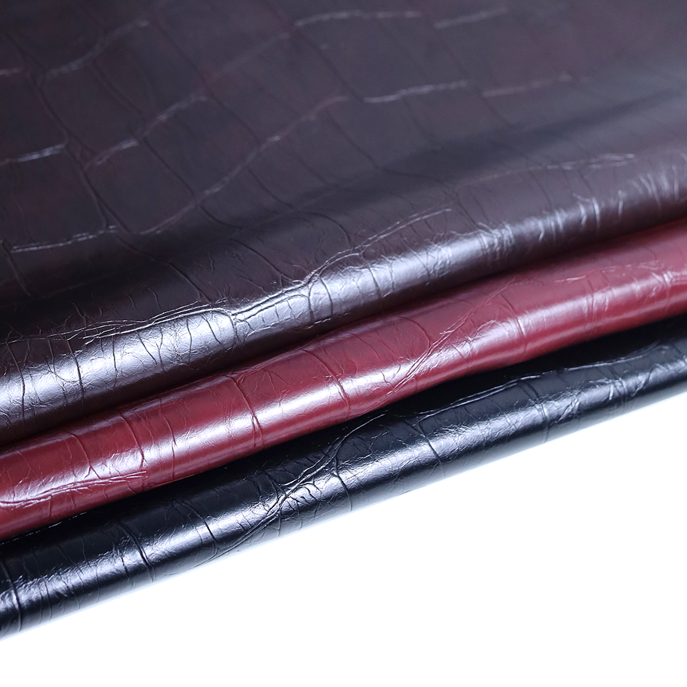 Crocodile Pattern Eco-Friendly Waterproof PU Leather for Wine Packaging Boxes Stylish Storage Furniture Garment Decorative Sofa