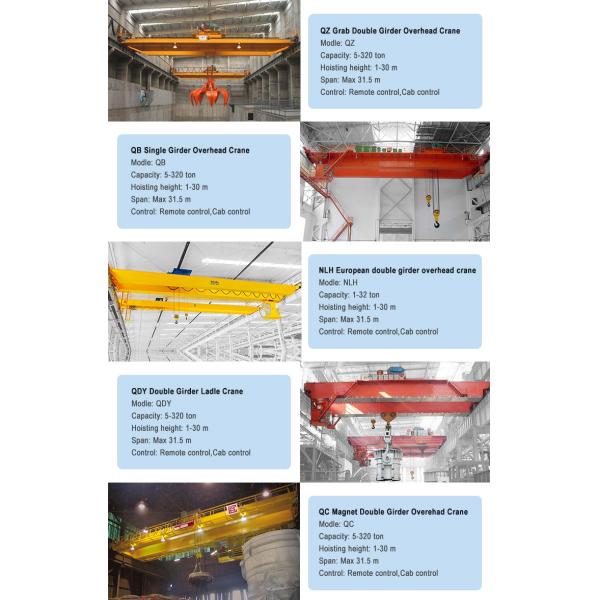 European Type Wireless Workshop Overhead Crane Remote Control Double Beam