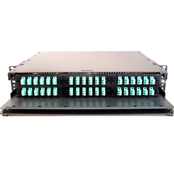 LGX 2U Rack Mount Fiber Enclosure 6 Adapter Panel LC UPC Duplex 6 Slots 72F