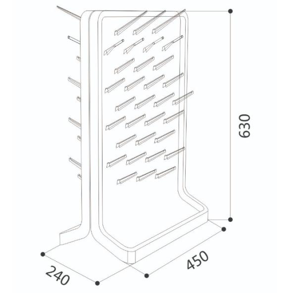Lab PP Single/Double Faced Pegboard Accessory Detachable Peg with SGS Certification