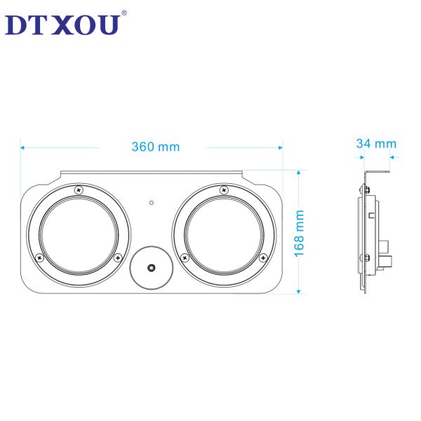 4-inch circular trailer tail light indicator L-shaped combination tail light