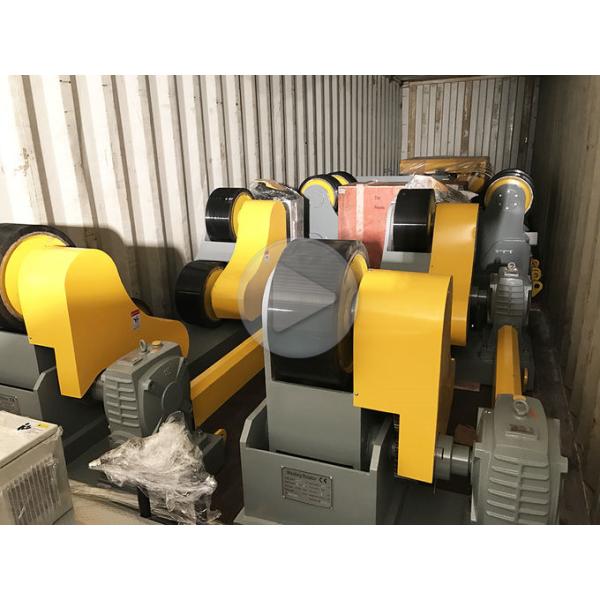 Yellow Grey Heavy Duty Pipe Rollers / Pipe Welding Rollers With PU Wheels , 40T Capacity