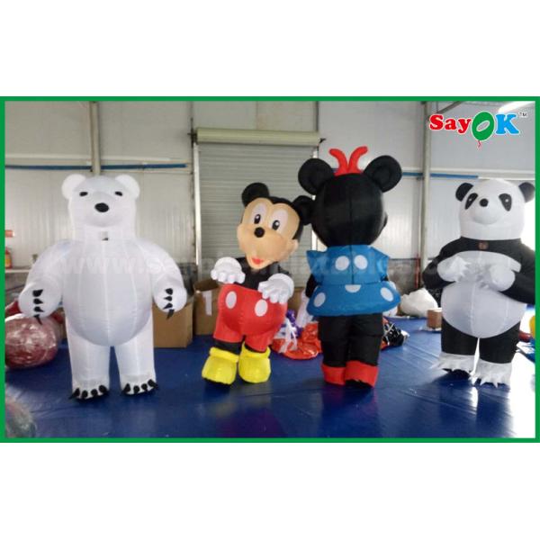 Customized Inflatable Cartoon Characters Panda / Mouse Shaped For Amusement Park