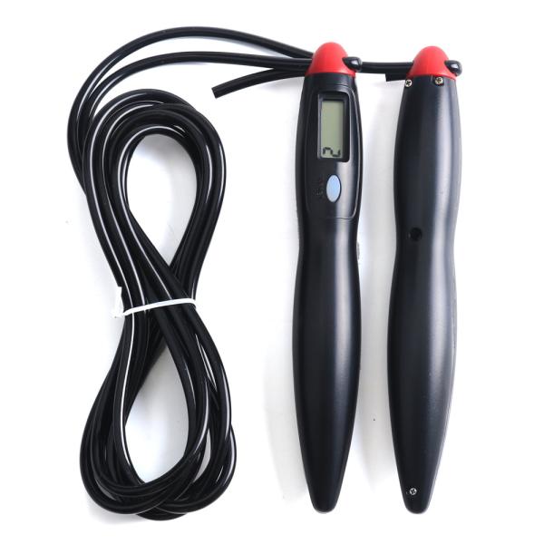 Home Exercising Black Digital Jump Rope Smart Skipping Rope Customized