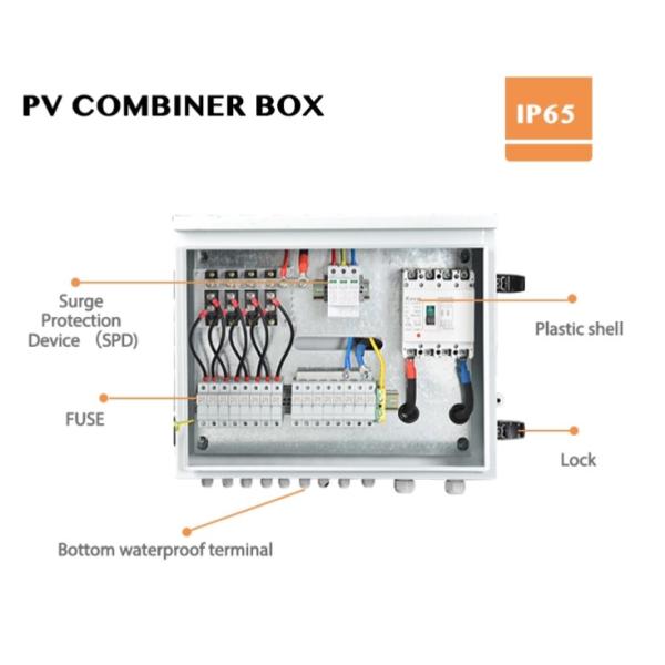 Waterproof IP65 PV Junction Box , Metal Solar Array Junction Box