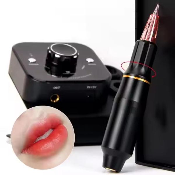 Professional Ameia Wireless Microblading Machine Digital for PMU Tattoo Pen for Custom Skin Eyebrow Permanent Battery Connection