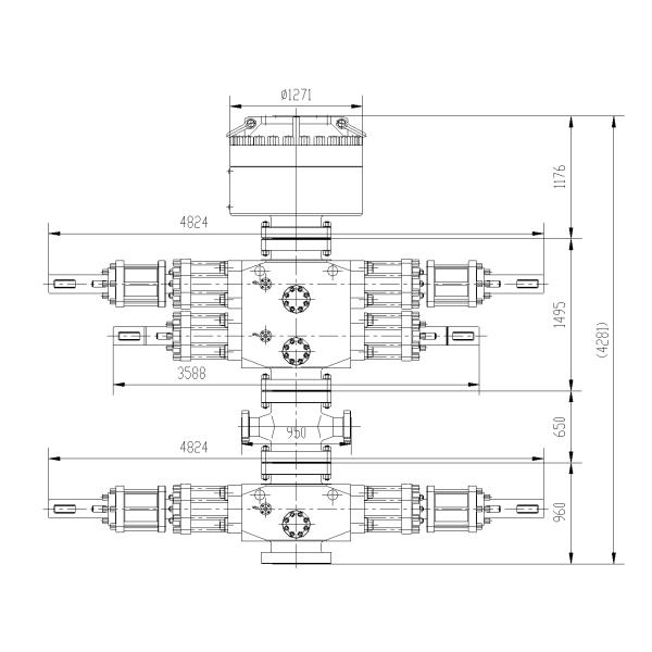 13 5/8"-5000PSI Double Ram Bop Forged Cameron U Type With Shear Bonnets