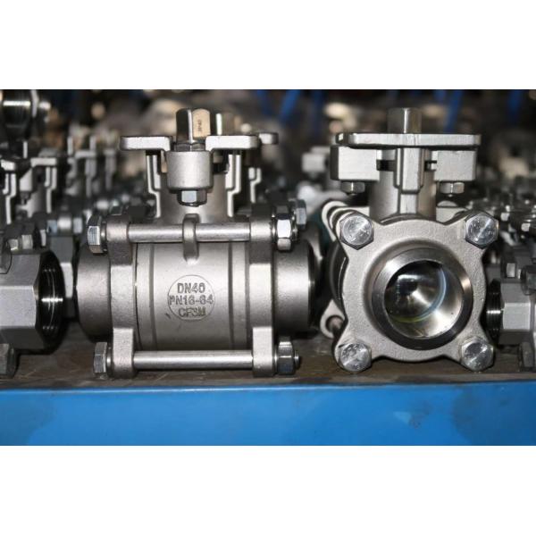 US Three Piece Butt Welded Ball Valve with High Mounting Pad and Relief Function