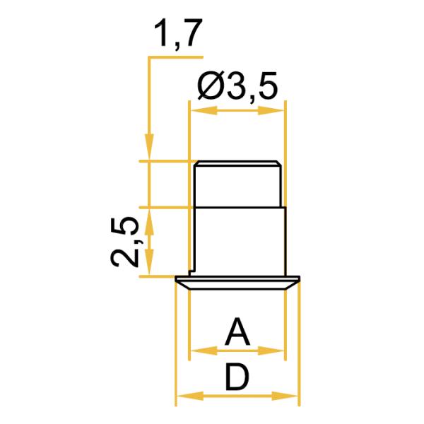 Astra Tech OsseoSpeed® Titanium Ti-Base Abutment Compatible Yellow(NP 3.0) / Aqua (RP 3.5-4.0)/ Lilac (WP 4.5-5.0)