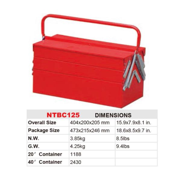 Torin NTBC125 Customizable Multi Specification and Multifunctional Folding Iron Toolbox, Portable Tool Storage Box