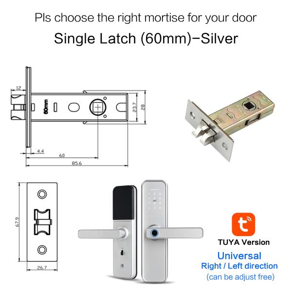 Tuya Wifi Fingerprint Smart Door Lock Waterproof App Remote Control Lock