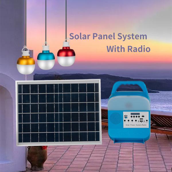 IP65 Pure White 3PCS Bulbs Solar Panel Led Light Kit 49.5cm*40.5cm*46cm