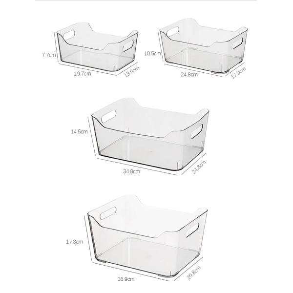 19.7x13.9cm Transparent Plastic Storage Boxes Plastic Storage Organizer