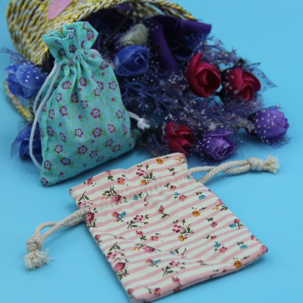 8x12cm Pantone Color Drawstring Cotton Headphone Pouch