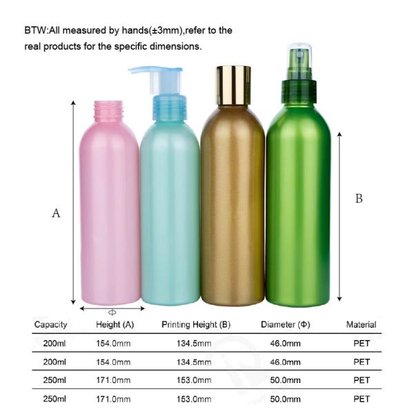 200ml Opaque Trigger Sprayer Bottles 250ml Trigger Spray Bottle With Matching Caps