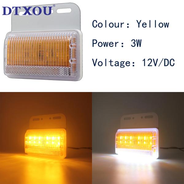 Rectangle Truck Red Led Side Marker Lights