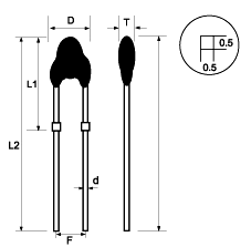 MF52 50mW Power NTC Thermistor