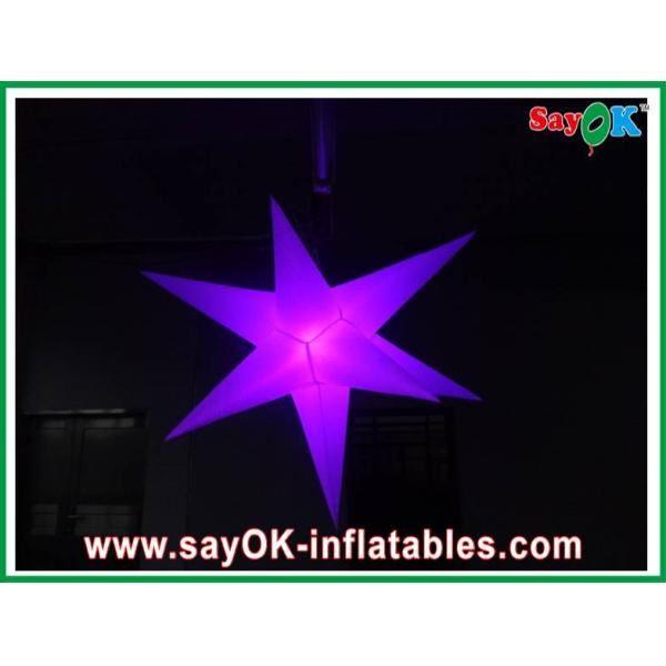 Wedding Party Inflatable Lighting Star 2m Diameter Nylon Cloth