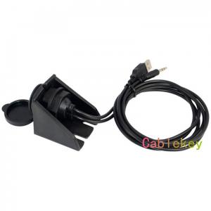 Quality 2m Car Dashboard Flush Mount Dual USB and 3.5mm AUX Extension Car Radio cable for sale