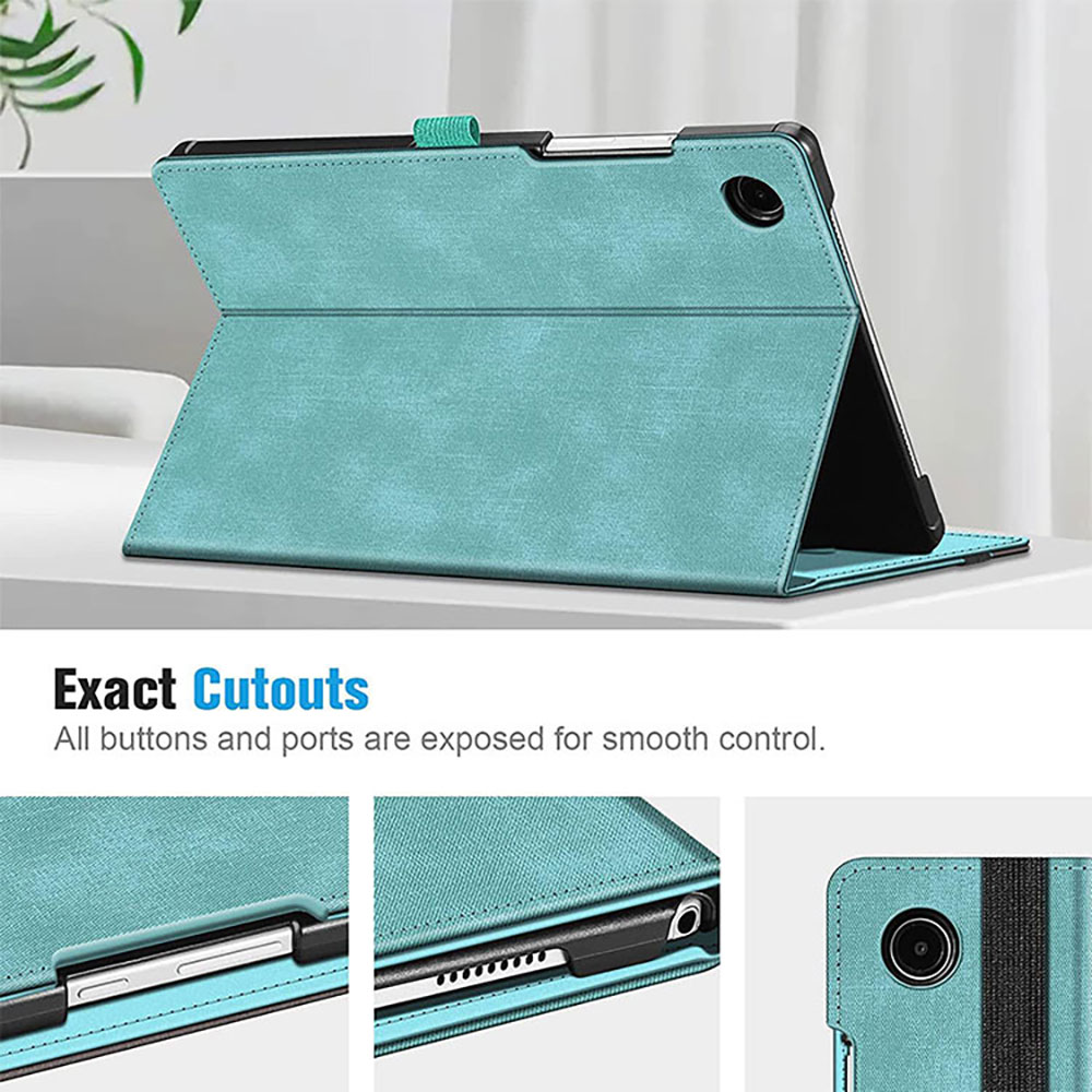 Laudtec Pbk248 Leather Tablet Case Multi-Angle Holder Simple Business Anti Scratch Fall Cover Luxury for Samsung Tab A9 Plus