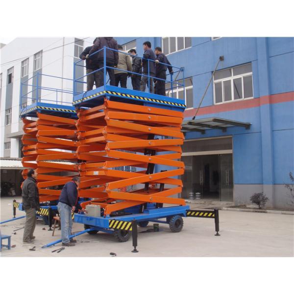Portable Mobile Scissor Lift Electric Lifting Equipment Full Handrail Protection