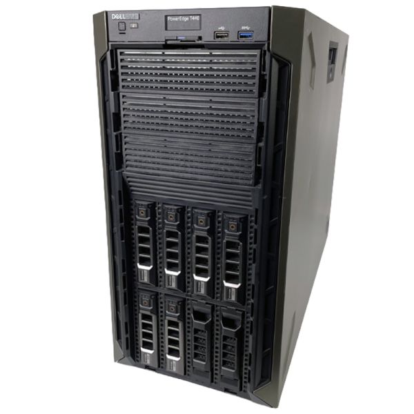 Dell PowerEdge T440 Tower Server with Intel Xeon Scalable Processors, 16 DDR4 DIMM Slots, and 8 x 3.5” SAS/SATA Drive Bays