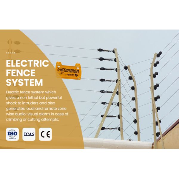 Eco Friendly Rectangle Electric Security Fence Residential Corrosion Proof