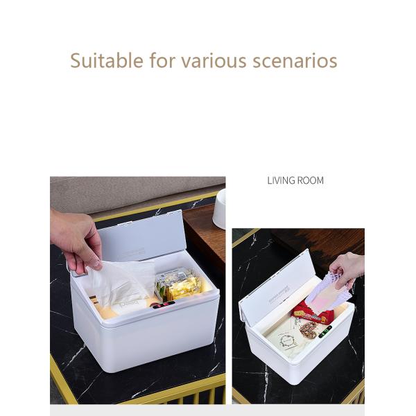 6L/8L Car Trash Can Automatic Sensor Induction Smart Dustbin Desktop Waste Bin With Lid