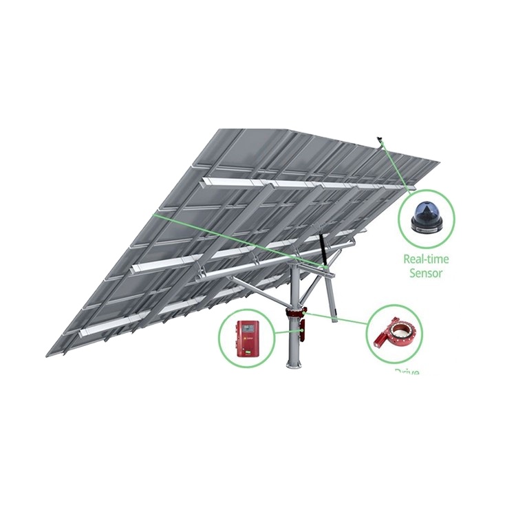 5kw Solar Tracker Controller Dual/Single Axis with Slewing Drive Integrated Solar Bracket and 24dc Solar Tracking System
