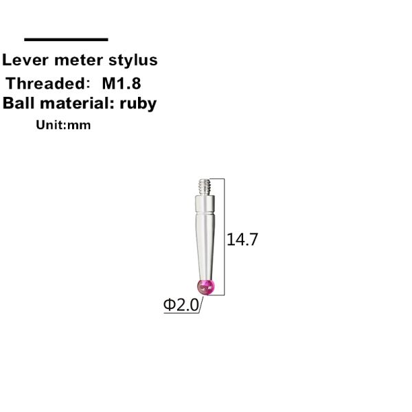 Renishaw M4 3 mm Ruby Ball Stylus Tungsten Carbide Ceramic Stem Ruby Ball Straight Styli for Most Applications