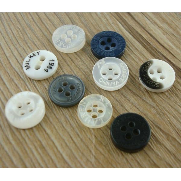 Wholesale 2/4 holes Polyester Plastic Button Transparent Resin Buttons For Shirts
