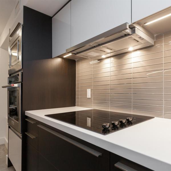 High End Gloss White Matte Dark Simple Modern Kitchen Cabinets L Shaped