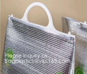 Quality Custom Frozen Food Insulation Foil Liner Aluminum Foil Bubble Thermal Insulation Bag,Imprint Portable Non-Woven Large In for sale