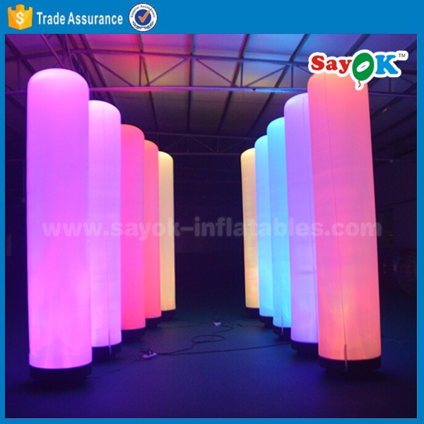 Advertising 2.5m Height Lighting Inflatable Pillar Column With Logo Printing