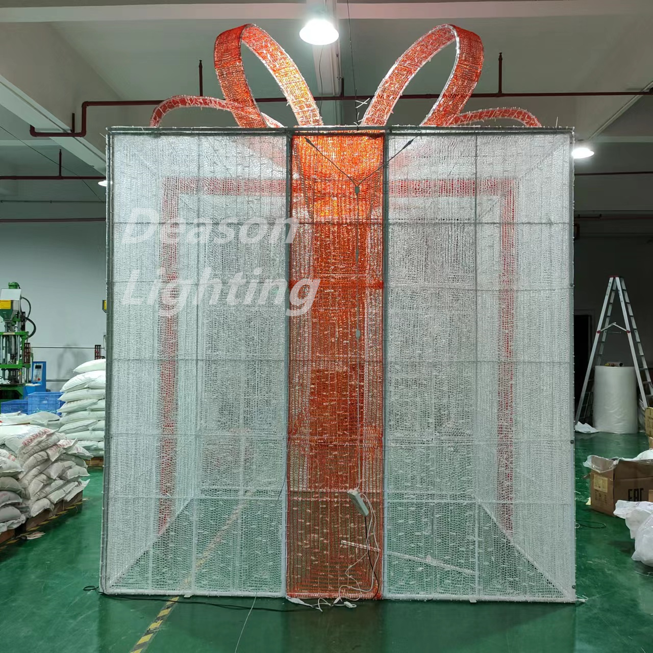 Motif light christmas decoration gift box led