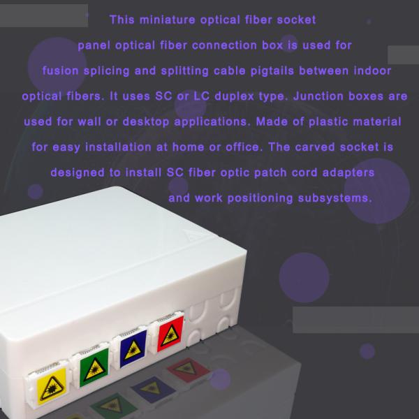 FTTH 4 Core Fiber Optic With Adapters Distribution Terminal Box with 4 Adapters