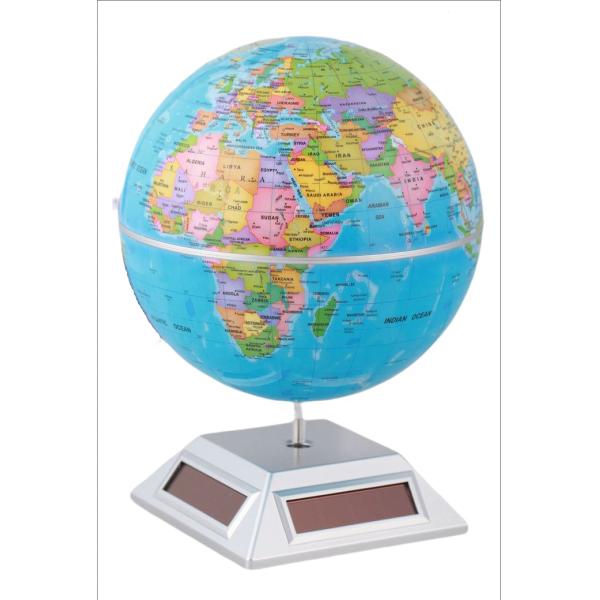 Customized Rotating Solar Powered Globe Teaching Resources Desk Toys