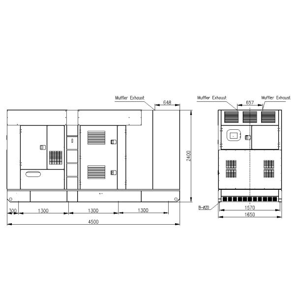 Vman D22 Diesel Engine 700kVA Industrial Generator Set